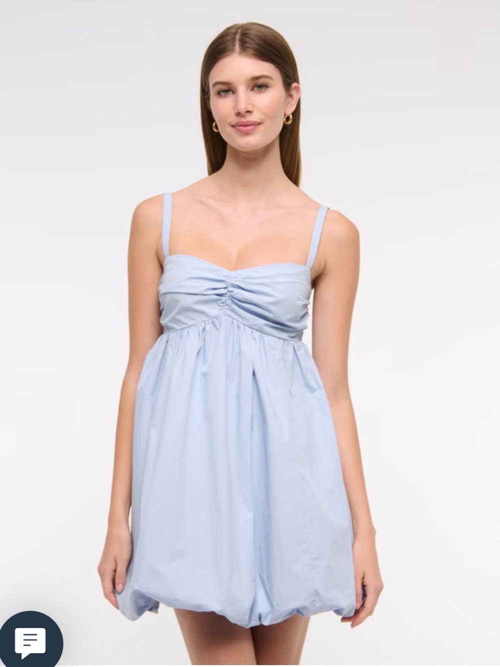 Babydoll bubble hem minidress
